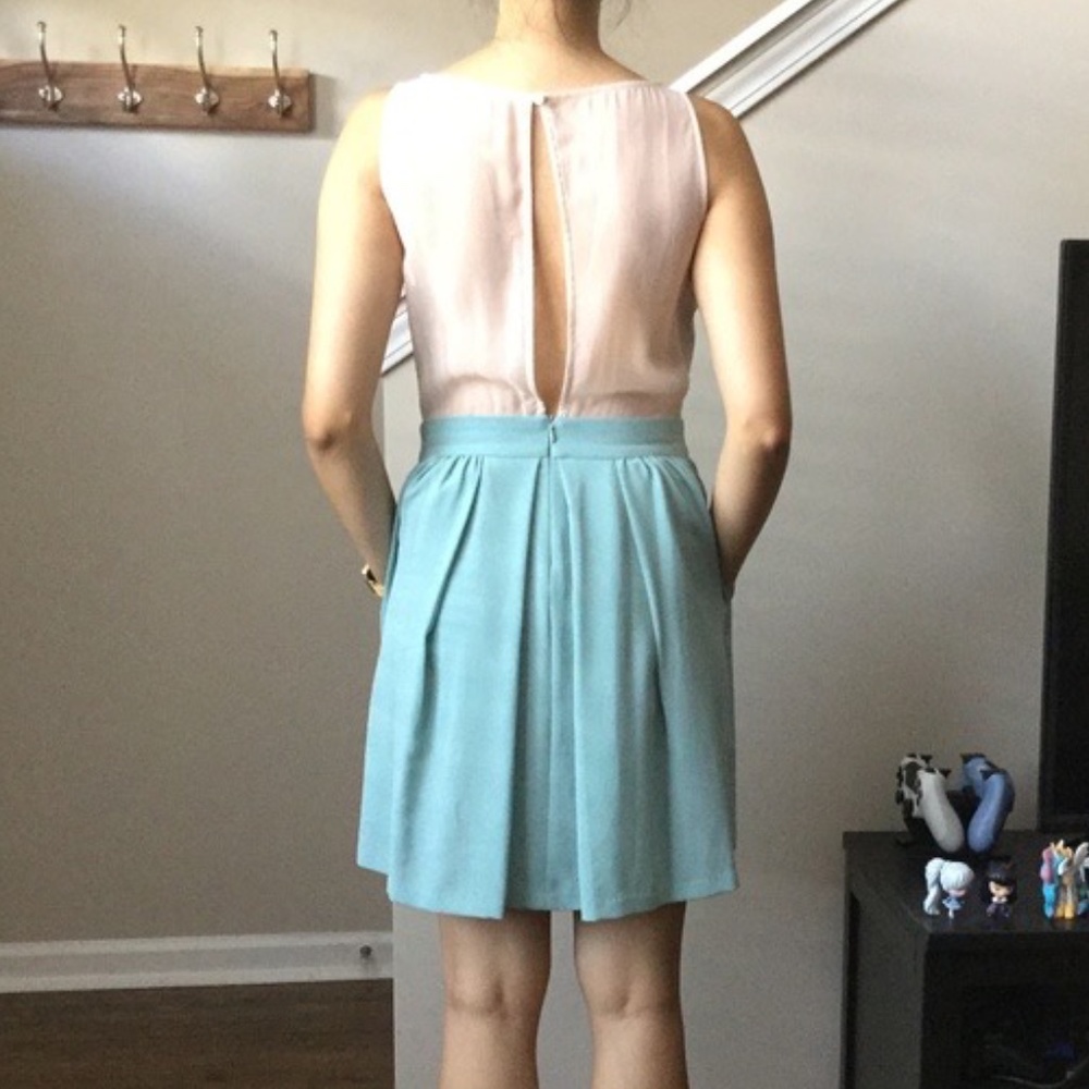 Modcloth Mint Green Floral Lace Dress with POCKETS - Picture 8 of 12